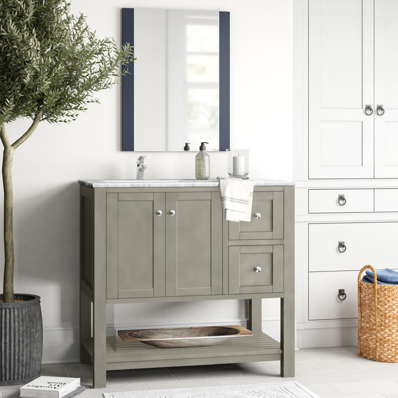 Three Posts™ Binne Open 36" Single Bathroom Vanity Set